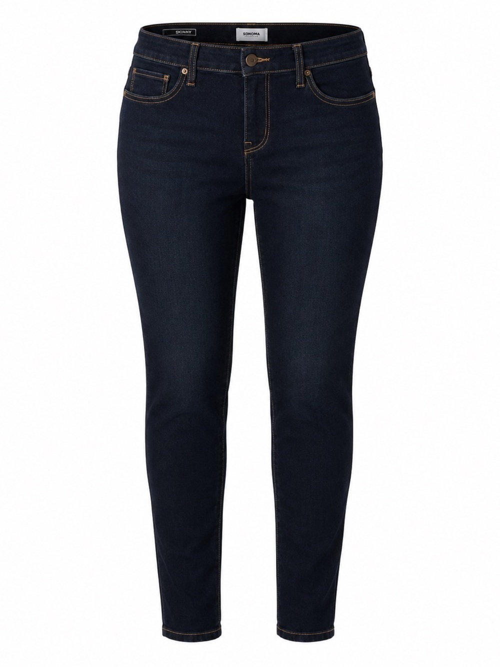 NWT Sonoma Skinny Jeans Women’s Size 6 Long Mid Rise Dark Wash Stretch
